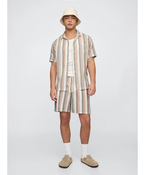 GAP パンツ 7インチ リネン混 イージーショートパンツ メンズ