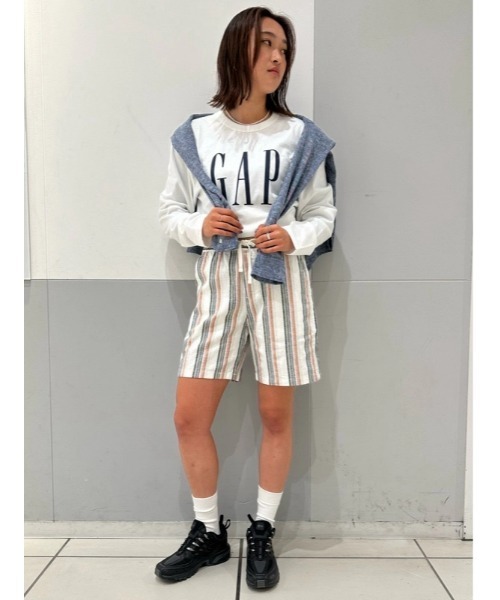 【vintage】ショーツ（リネン混） GAP パンツ 7インチ リネン混 イージーショートパンツ メンズ