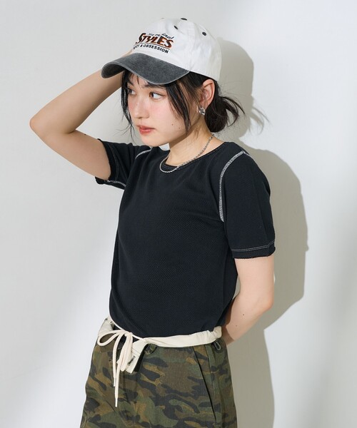 P.A.R.O.S.H. 売れ筋商品|||パロッシュ Tシャツ トップス レディース Tops Pink SLY | CRUSHED OVER SWEAT トップス (Tシャツ・カットソー(長袖