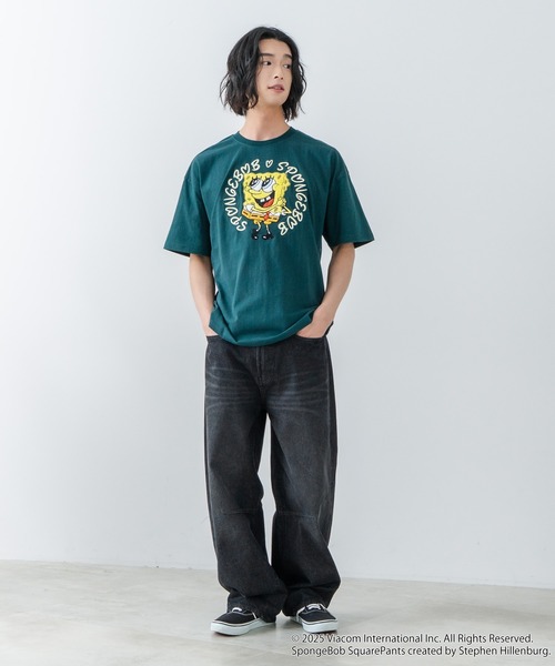 LB/S tシャツ 「スポンジ・ボブ」オリジナルデザイン Tシャツ ドロップ
