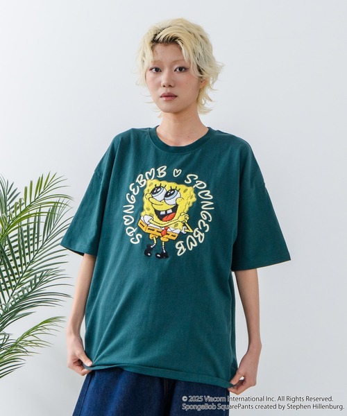 LB/S tシャツ 「スポンジ・ボブ」オリジナルデザイン Tシャツ ドロップ