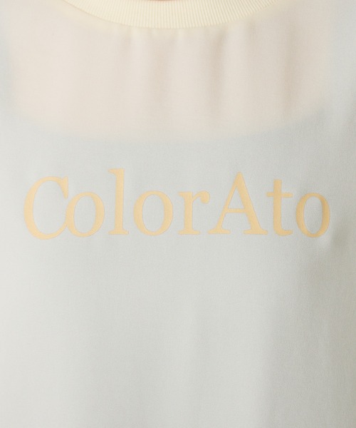 COLLAGE GALLARDAGALANTE tシャツ 裾シアーロゴハーフスリーブT