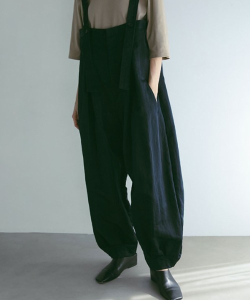 ETRE TOKYO パンツ サスペンダーヘムタックカーブパンツ