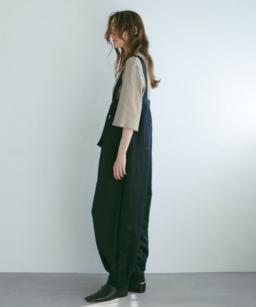 ETRE TOKYO パンツ サスペンダーヘムタックカーブパンツ