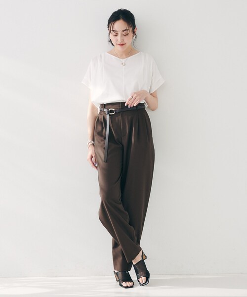 UNTITLED（アンタイトル） tシャツ 「洗える」タック入りフレンチ 