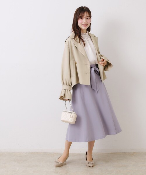 「couture brooch」 トレンチコート 40 ベージュ レディース_画像2