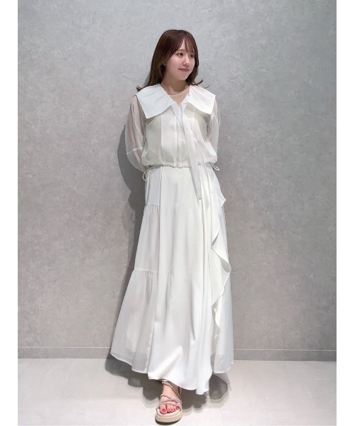 パーカー オーガンジーBIGカラーパーカー レディース And Couture パーカー オーガンジーBIGカラーパーカー