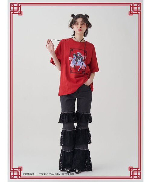 tシャツ 「TVアニメ「らんま1/2」jouetie」チャイナグラフィックTシャツ レディース TVアニメ『らんま1/2』jouetie】チャイナグラフィックTシャツ（T