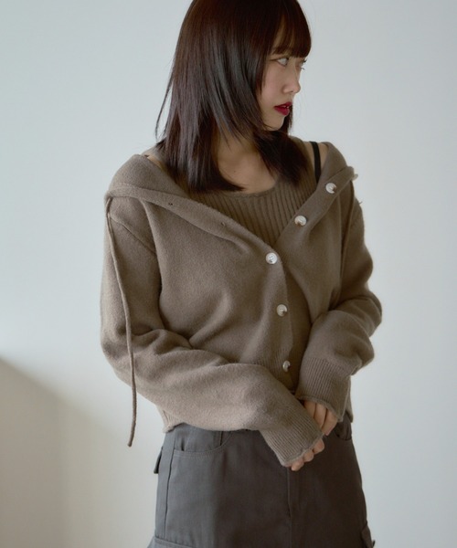 BLANK アンサンブル Camisole and cardigan set / キャミ＋