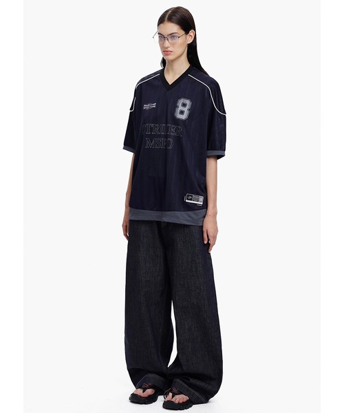 MASONPRINCE tシャツ オーバーサイズ Vネック ナンバリング ゲーム