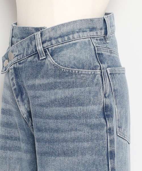 「STRETA」 加工デニムパンツ M ライトブルー レディース