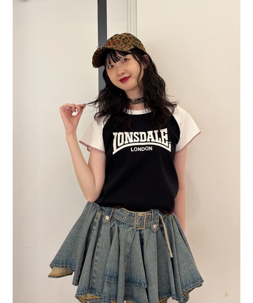 tシャツ 「LONSDALE×jouetie」ラグランTシャツ レディース jouetie tシャツ 「LONSDALE×jouetie」ラグランTシャツ