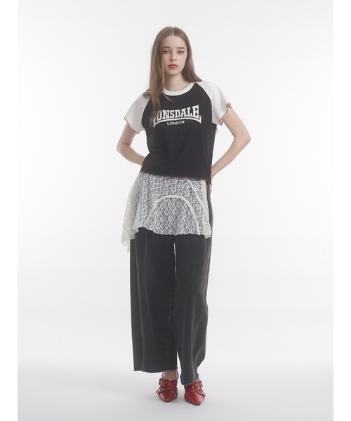 tシャツ 「LONSDALE×jouetie」ラグランTシャツ レディース jouetie tシャツ 「LONSDALE×jouetie」ラグランTシャツ
