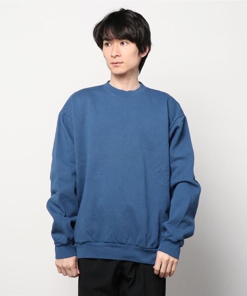 「LOS ANGELES APPAREL」 スウェットカットソー SMALL ブルー メンズ_画像2