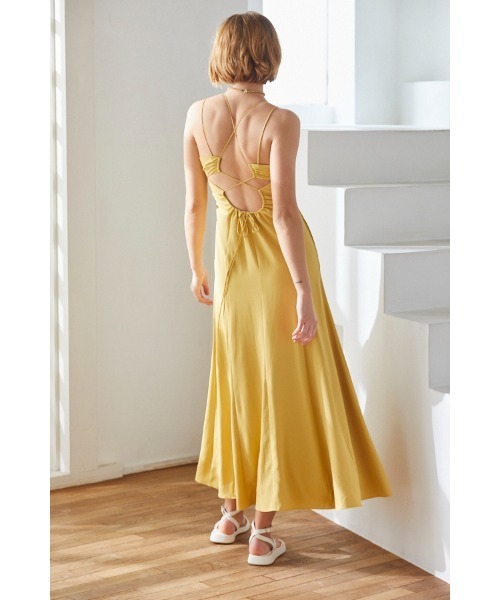 Estella.K ワンピース Leonora Maxi Dress Wバッククロスドレス