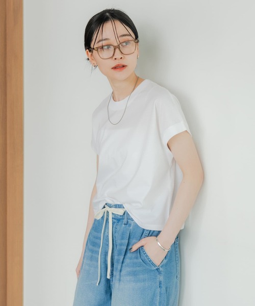 tシャツ スーピマコットンフレンチスリーブカットソー レディース URBAN RESEARCH tシャツ スーピマコットンフレンチスリーブ