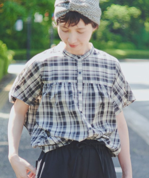 ブラウス シャツ フレンチ ギャザー ブラウス（S〜M） レディース B：MING by BEAMS ブラウス シャツ フレンチ ギャザー ブラウス
