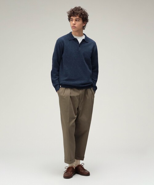 BEAMS+（ビームスプラス） ポロシャツ 9ゲージ ネップ ニット