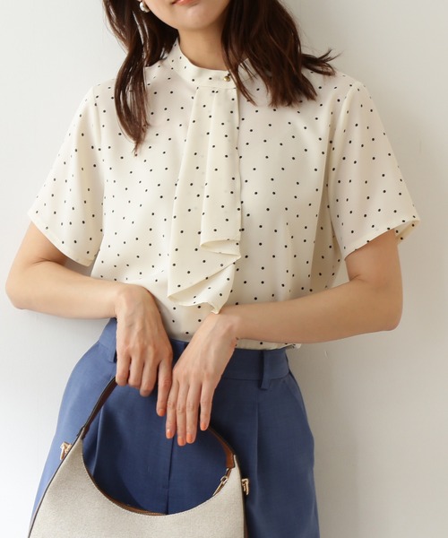 「N.（N. Natural Beauty Basic）」 半袖ブラウス MEDIUM ホワイト系その他 レディース