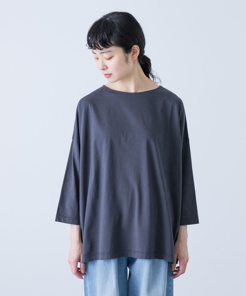 かぐれ / かぐれ ボートネック7分袖ワイドカットソー かぐれ tシャツ ボートネック7分袖ワイドカットソー レディース