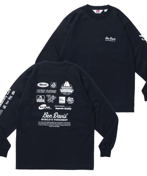 リヴィントンロイレビス サイズ:S プリントデザインモックネックTシャツ 中古 SB01 BEN DAVIS（ベンデイビス） tシャツ 「」SPONSORED L/S TEE「REG