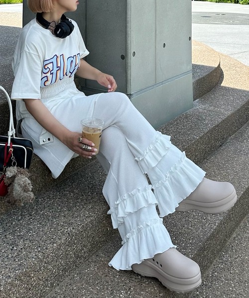 新品タグ付き　ALLEY TOKYO ふりふりシアーパンツ　フリル Alley Tokyo パンツ マルチウェイフリフリワッフルパンツとスカートの