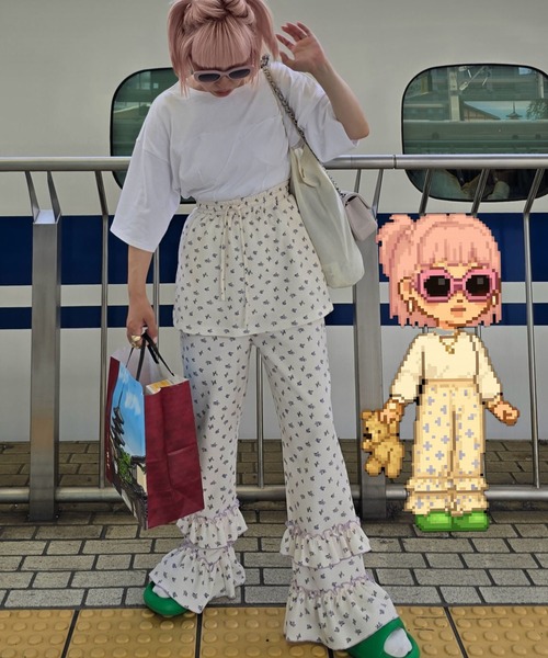 Alley Tokyo パンツ マルチウェイフリフリワッフルパンツとスカートの