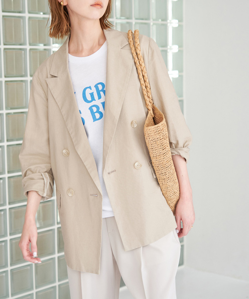 SLOBE IENA ベージュ テーラードジャケット SLOBE IENA（スローブイエナ） テーラードジャケット - ベージュ
