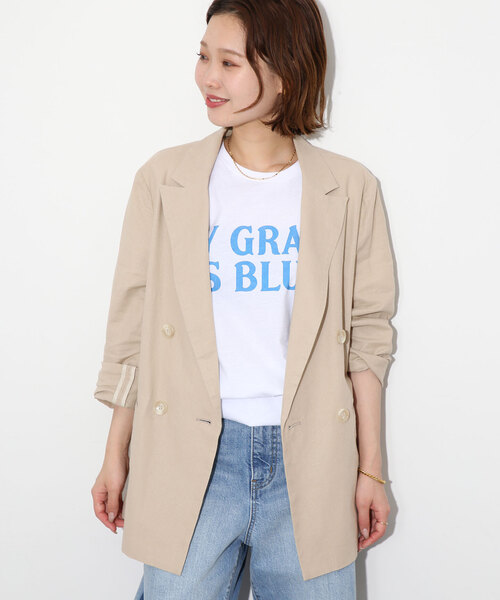 SLOBE IENA ベージュ テーラードジャケット SLOBE IENA（スローブイエナ） テーラードジャケット - ベージュ