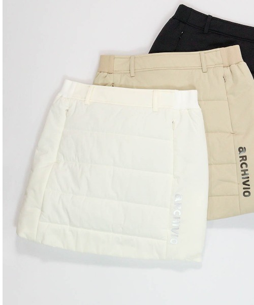 25AW 新作アルチビオ防風保温中綿キルトスカート archivio（アルチビオ） スカート 防風保温中綿キルトスカート