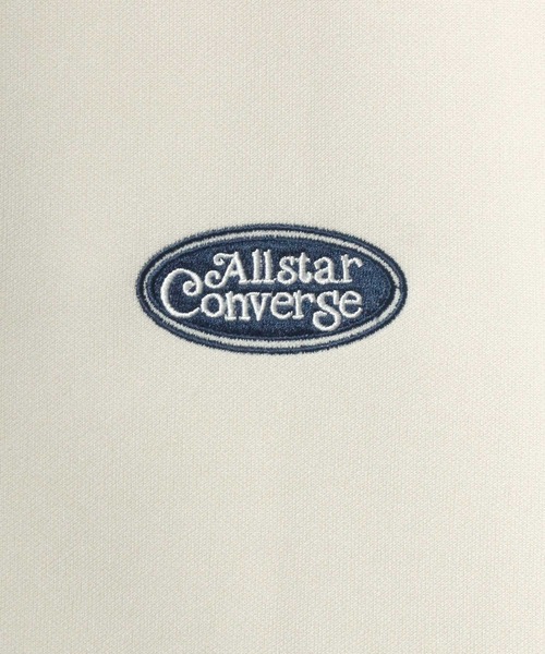 「CONVERSE」 ジャージブルゾン L ベージュ レディース