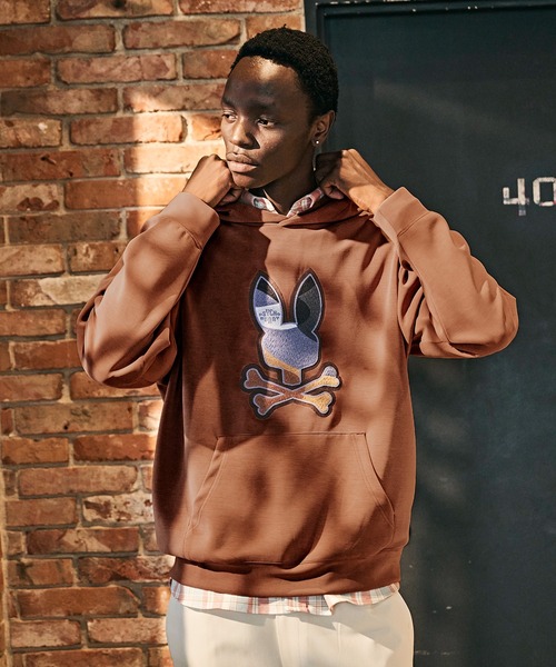 Psycho Bunny（サイコバニー） パーカー モザイクステッチバニー