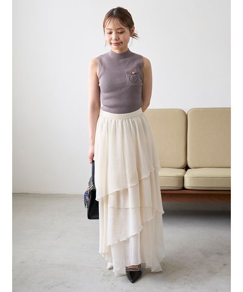 LILY BROWN（リリーブラウン） スカート シアーフリルティアード