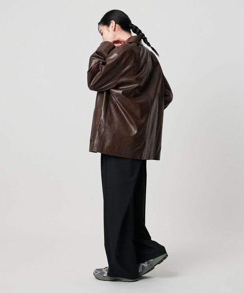 ☆美品　BEAUTY&YOUTH ブラックカバーオール　ジャケット　Mサイズ BEAUTY＆YOUTH UNITED ARROWS カバーオール レザーライク