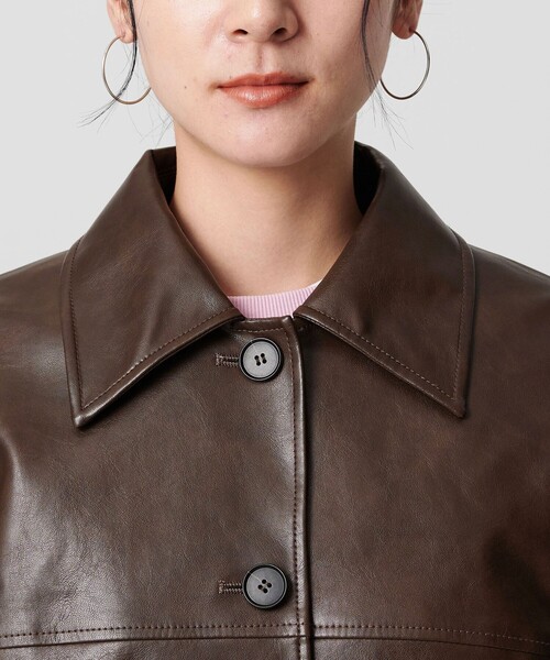 ☆美品　BEAUTY&YOUTH ブラックカバーオール　ジャケット　Mサイズ BEAUTY＆YOUTH UNITED ARROWS カバーオール レザーライク