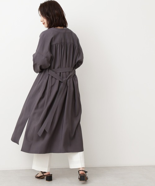 「N.（N. Natural Beauty Basic）」 ノーカラーコート MEDIUM ベージュ レディース_画像4