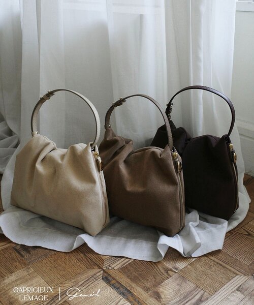 LE'MAGE×gemeilコラボ スエードワンハンドルバッグ CAPRICIEUX LE'MAGE｜【LE'MAGE×gemeilコラボ】スエードワンハンドル