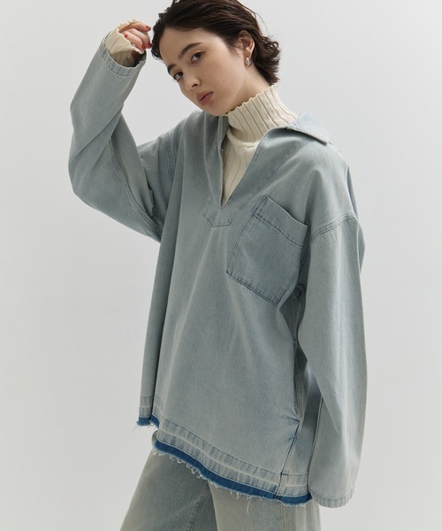 CLANE（クラネ） ブラウス シャツ 「CLANE/クラネ」DENIM OVER SKIPPER