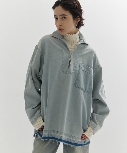 CLANE（クラネ） ブラウス シャツ 「CLANE/クラネ」DENIM OVER SKIPPER