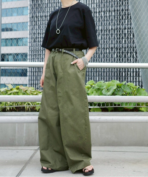 「JOURNAL STANDARD LUXE」 半袖カットソー FREE カーキ レディース_画像3