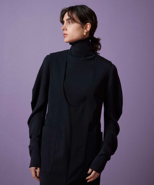 「MIESROHE」 タートルネックニット ONE SIZE グリーン レディース_画像2