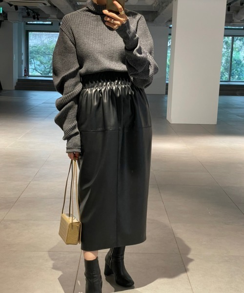 「MIESROHE」 タートルネックニット ONE SIZE グリーン レディース_画像9