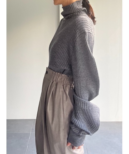 「MIESROHE」 タートルネックニット ONE SIZE グリーン レディース_画像10