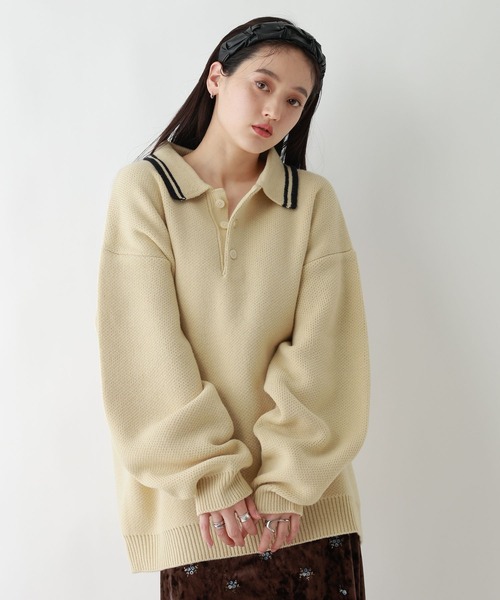 RAGEBLUE（レイジブルー） セーター ニット LINE DESIGN KNIT POLO