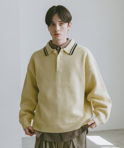RAGEBLUE（レイジブルー） セーター ニット LINE DESIGN KNIT POLO