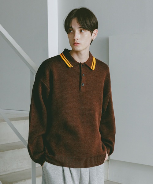 RAGEBLUE（レイジブルー） セーター ニット LINE DESIGN KNIT POLO