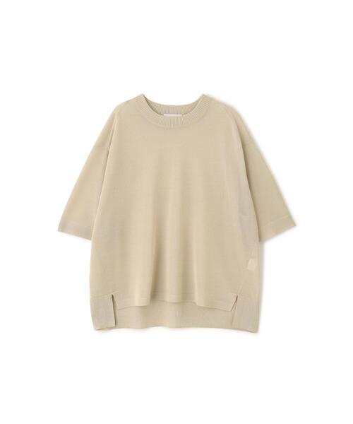 「human woman」 半袖ニット MEDIUM ベージュ系その他 レディース_画像8