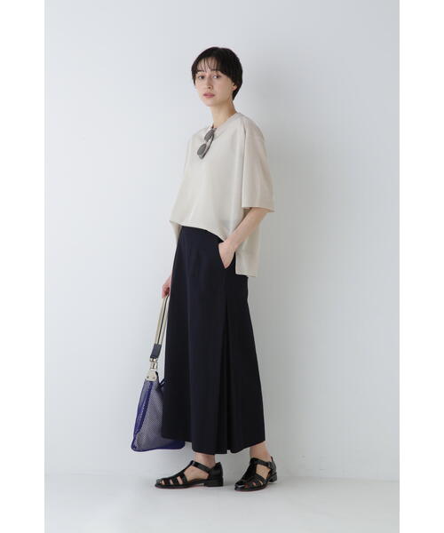 「human woman」 半袖ニット MEDIUM ベージュ系その他 レディース_画像9