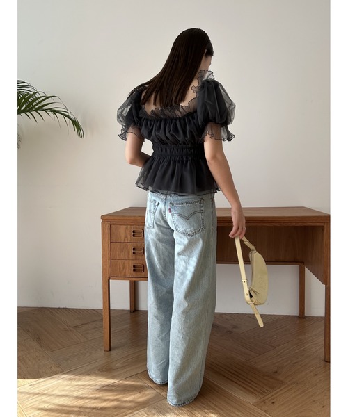 「SNIDEL」 半袖ブラウス ONE SIZE ブラック レディース_10