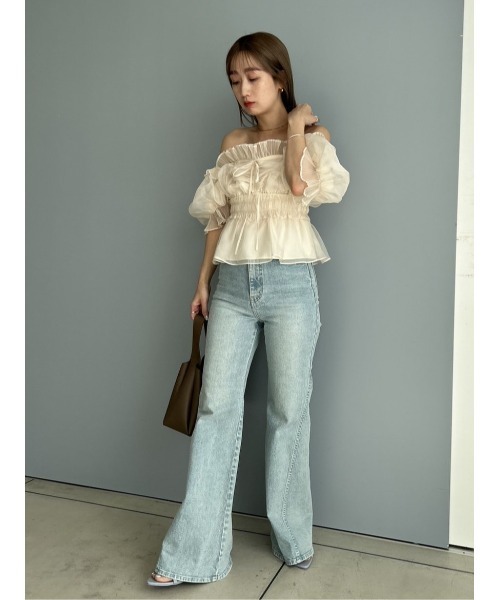 「SNIDEL」 半袖ブラウス ONE SIZE ブラック レディース_13